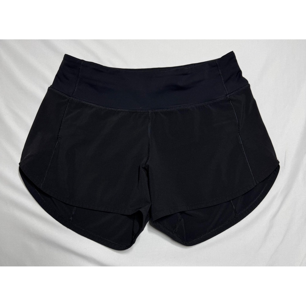 Lululemon Speed Up Low-Rise Lined 4"Running Shorts Black Size 4 Gym Workout